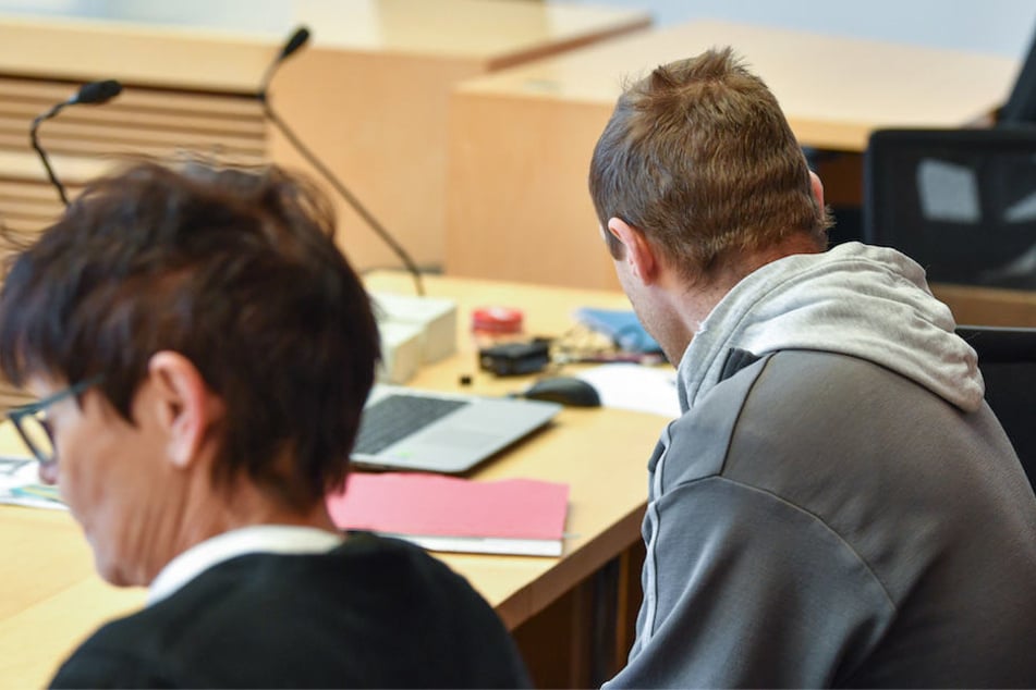 Der angeklagte Vater (37) im Berufungsprozess am Landgericht Frankfurt (Oder).