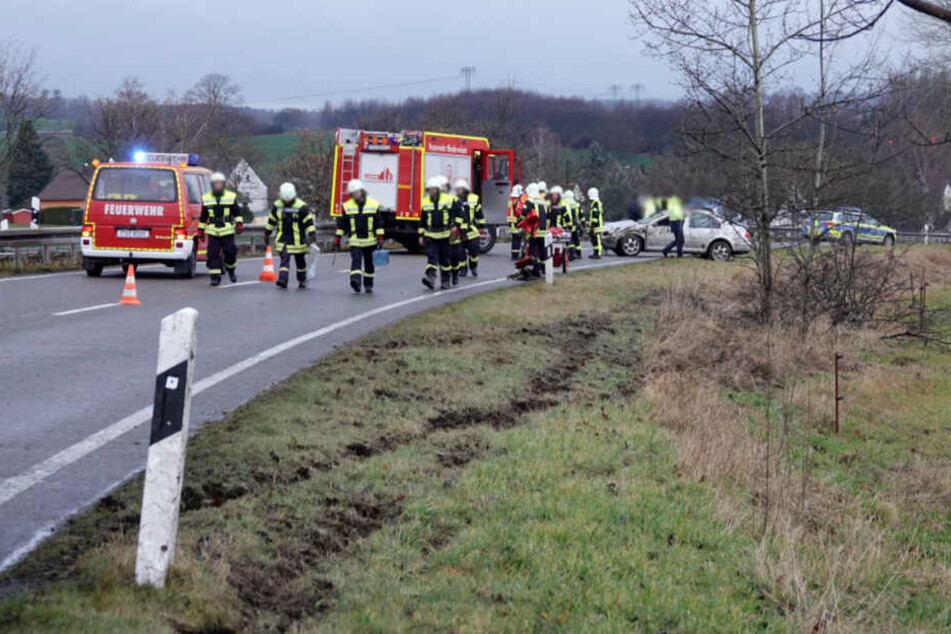 Die B173 musste gesperrt werden.
