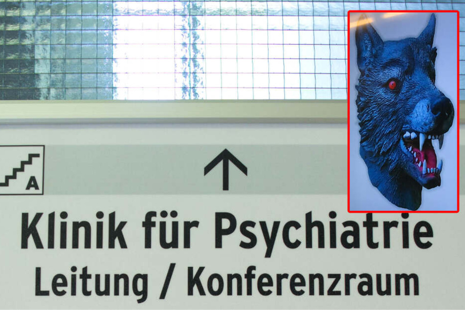 Bei der soll soll er eine Wolfsmaske getragen haben: Der Verdächtige in nun wieder in einer Psychiatrie untergebracht. (Bildmontage)