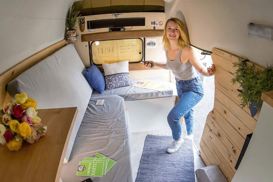 Marie Rothe (25) aus Plauen hat einen mobilen Escape-Room eingerichtet.