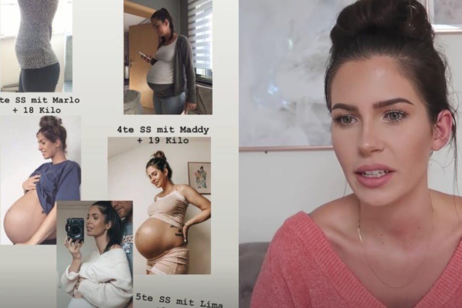 In ihrer Instagram-Story zeigt die Mutter von vier Kindern Vergleichsbilder ihrer Babybäuche und wirft damit Fragen auf.