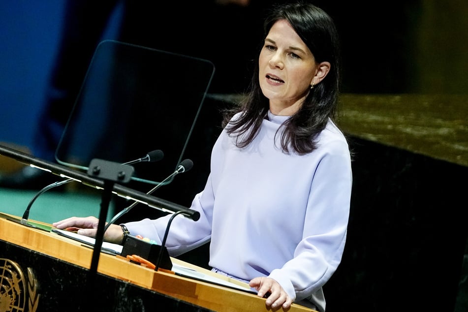 Annalena Baerbock (44), Präsidentin der Generalversammlung der Vereinten Nationen, spricht bei der Konferenz zur Zweistaatenlösung im Nahen Osten vor der Generaldebatte der UN-Vollversammlung.