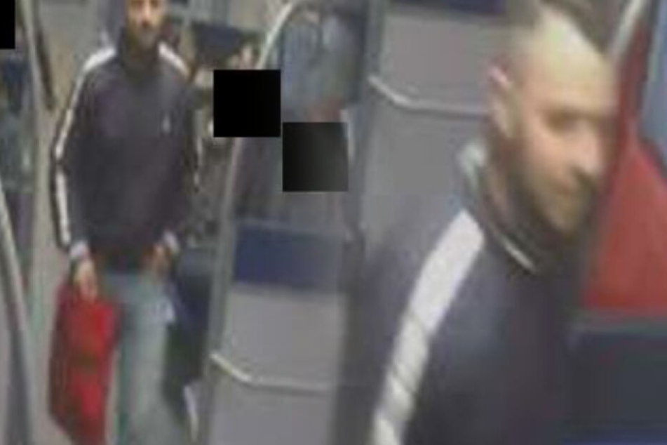 Fotomontage: Die Überwachungs-Bilder aus der S-Bahn-Linie S4 zeigen den unbekannten Tatverdächtigen.
