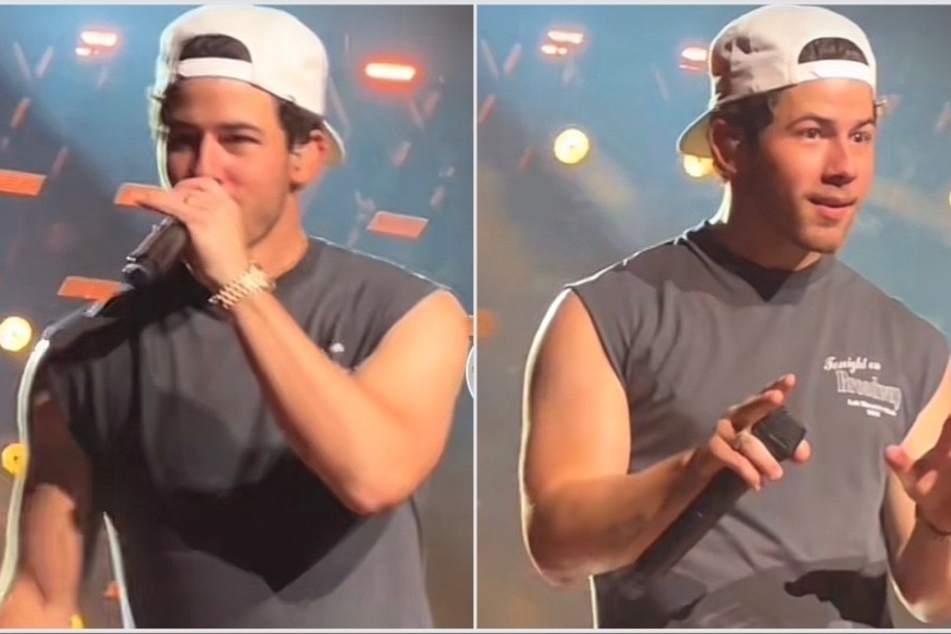 Nick Jonas urges fans to stop throwing things during Jonas Brothers concert