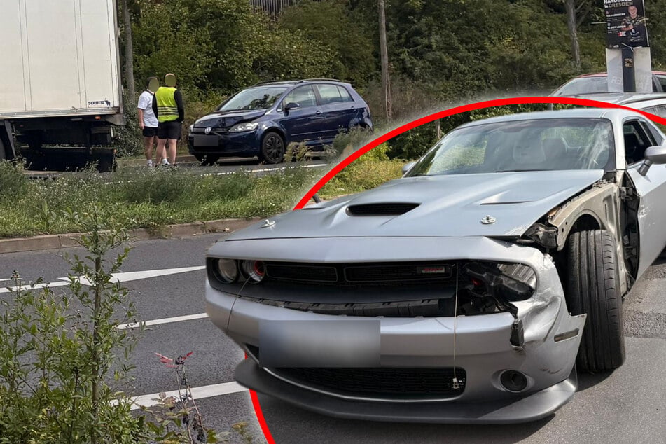 Doppel-Crash in Prohlis: PS-Bolide und Toyota krachen zusammen