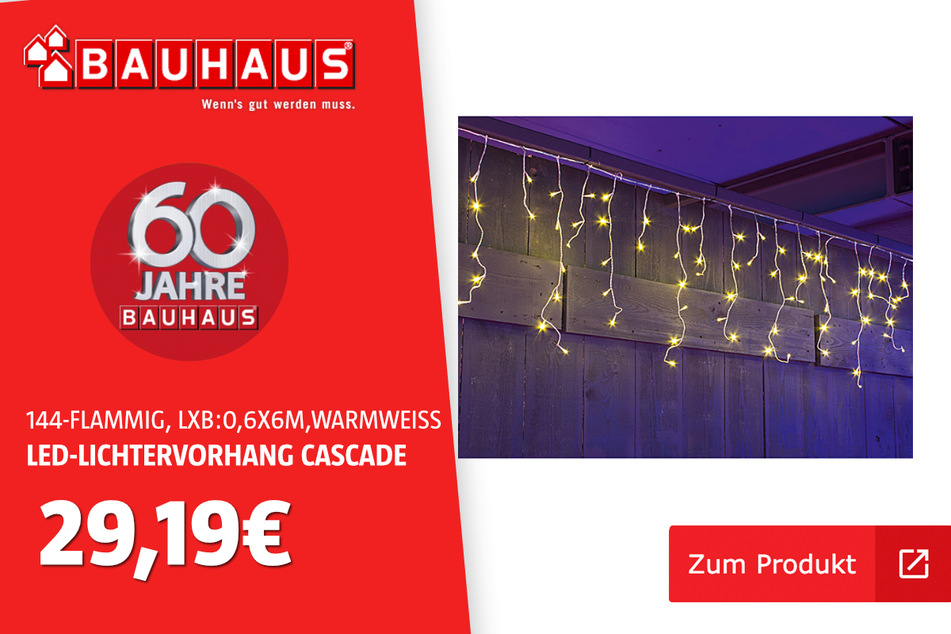 Light Creations LED-Lichtervorhang Cascade für 29,19 Euro