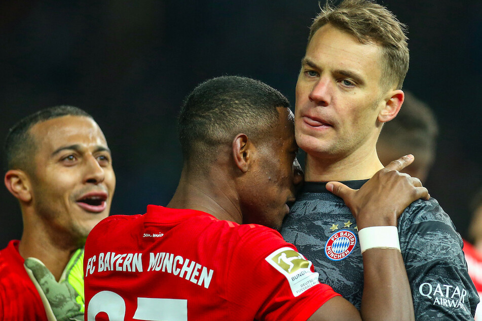 Die Verträge von Thiago (l-r), David Alaba und Manuel Neuer enden beim Bayern München.