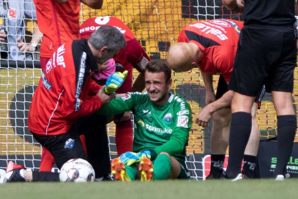 Leopold Zingerle verletzte sich am letzten Saisonspiel gegen Dynamo Dresden.