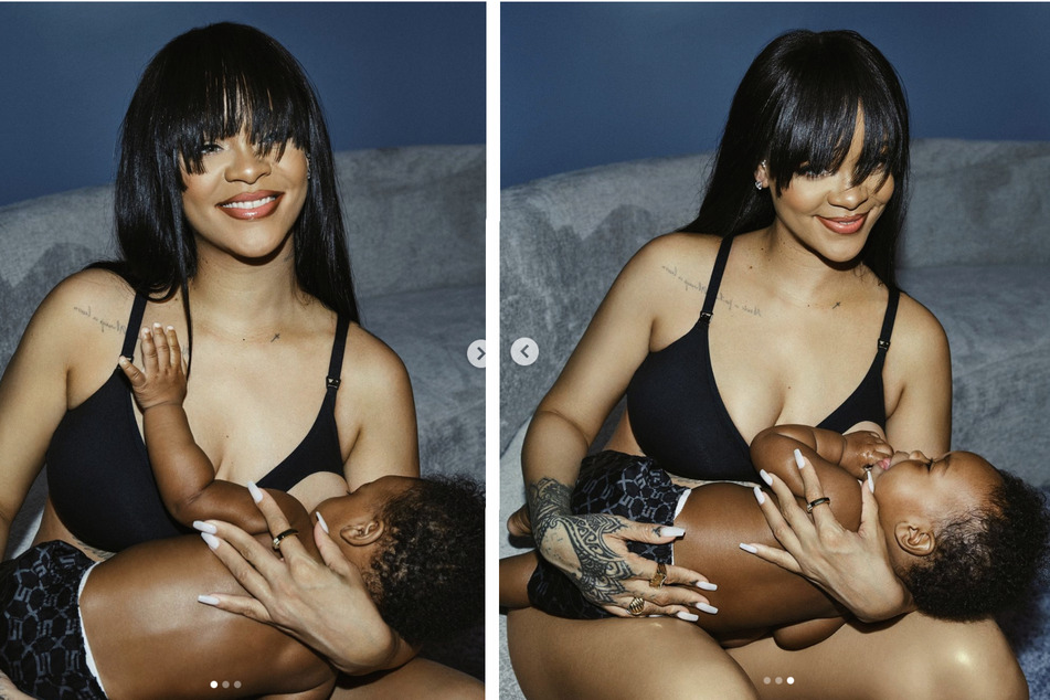 Stolze Mama: Schwangere Rihanna zeigt sich beim Stillen!