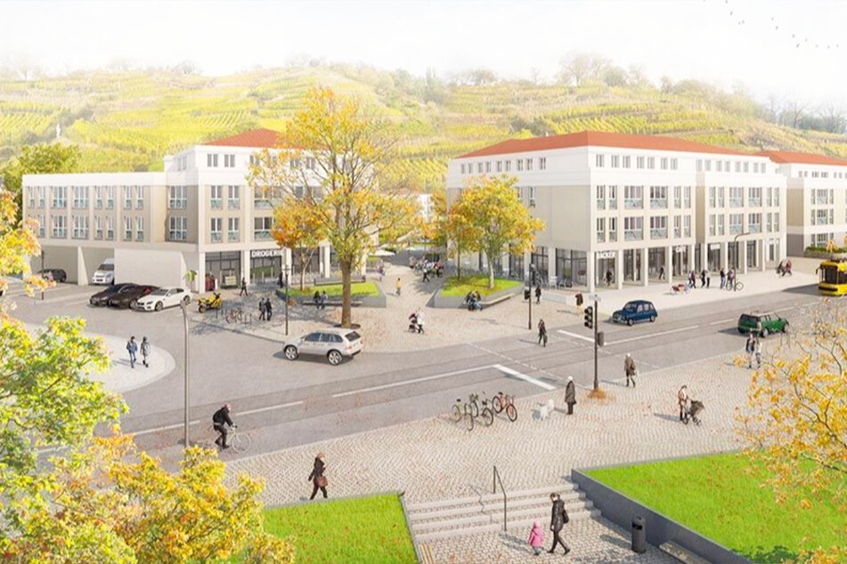 Neubau Wohnanlage mit Tiefgarage in Radebeul bei Dresden. Erstellung 2020/21
