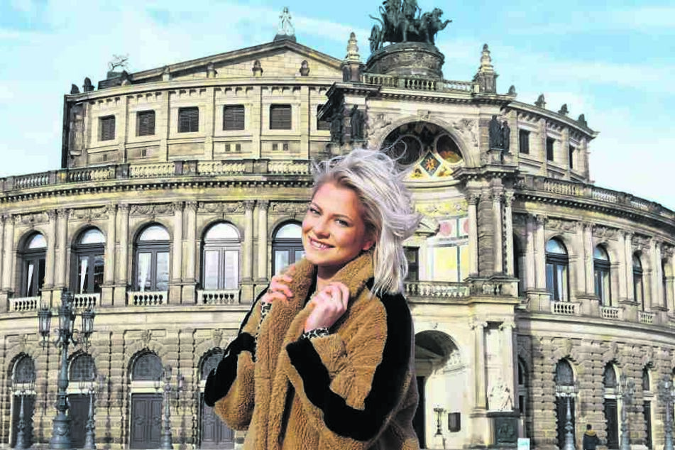 Serienstar Valentina Pahde (24) schaute sich vor der Eis-Show schon einmal in Dresden um.