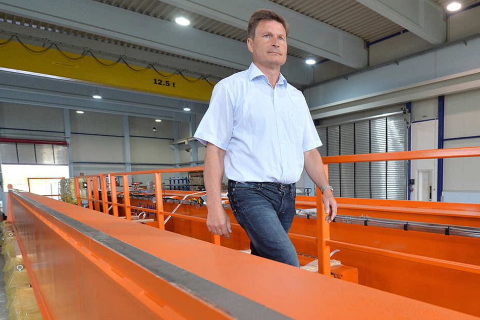 Mechanik-Taucha-Chef Olaf Brauer: Der Kran-Hersteller leidet unter den Sanktionen.