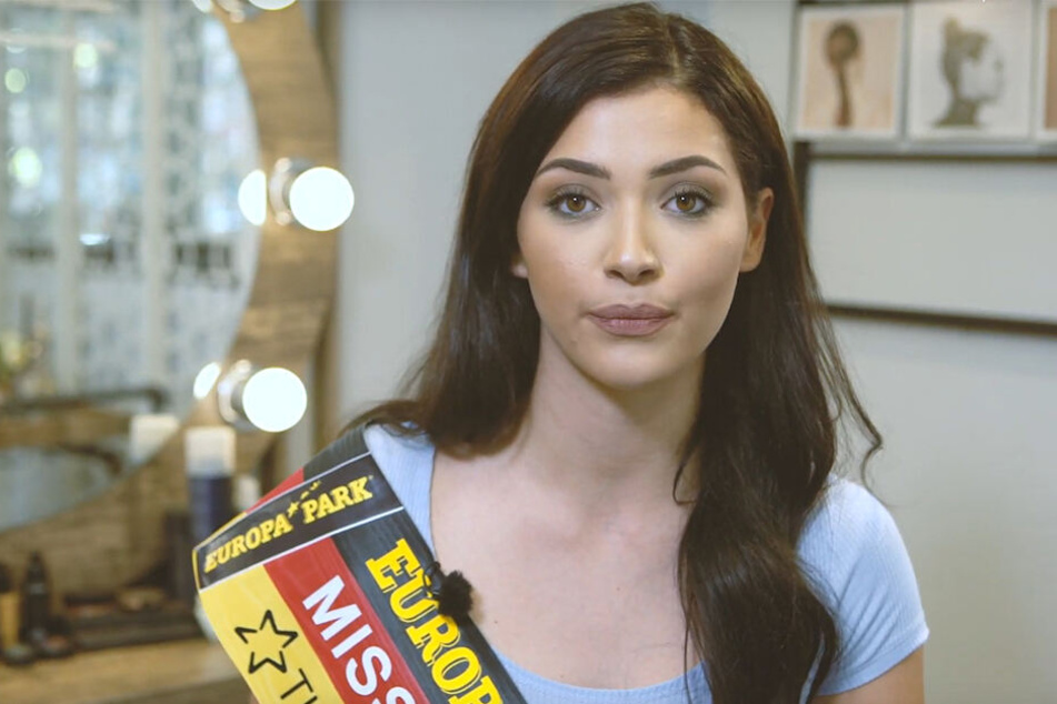 Miss Sachsen Anastasia Aksak (21) ruft zur Teilnahme an der Landtagswahl auf.