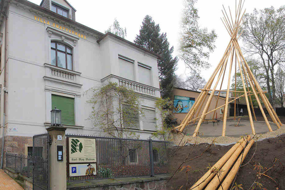 Das Riesentipi im Karl-May-Museum wird ein bisschen später als gedacht fertig.