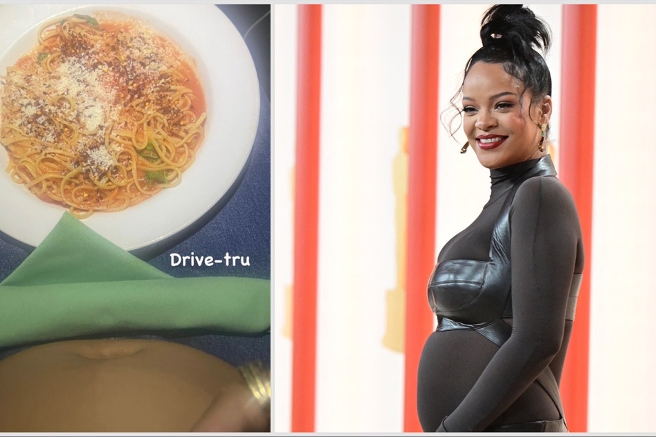 Rihanna's reveals growing baby bump and yummy pregnancy cravings