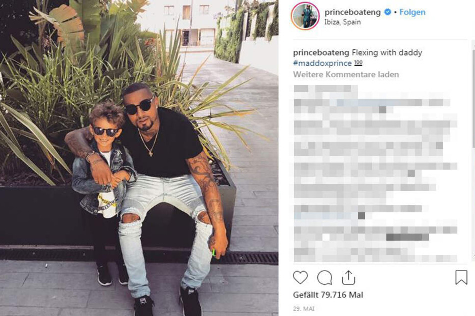Kevin-Prince mit Söhnchen Maddox-Prince.