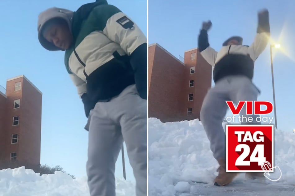 viral videos: Viral Video of the Day for January 29, 2026: Guy leaps into snow thinking it's soft... it wasn't!