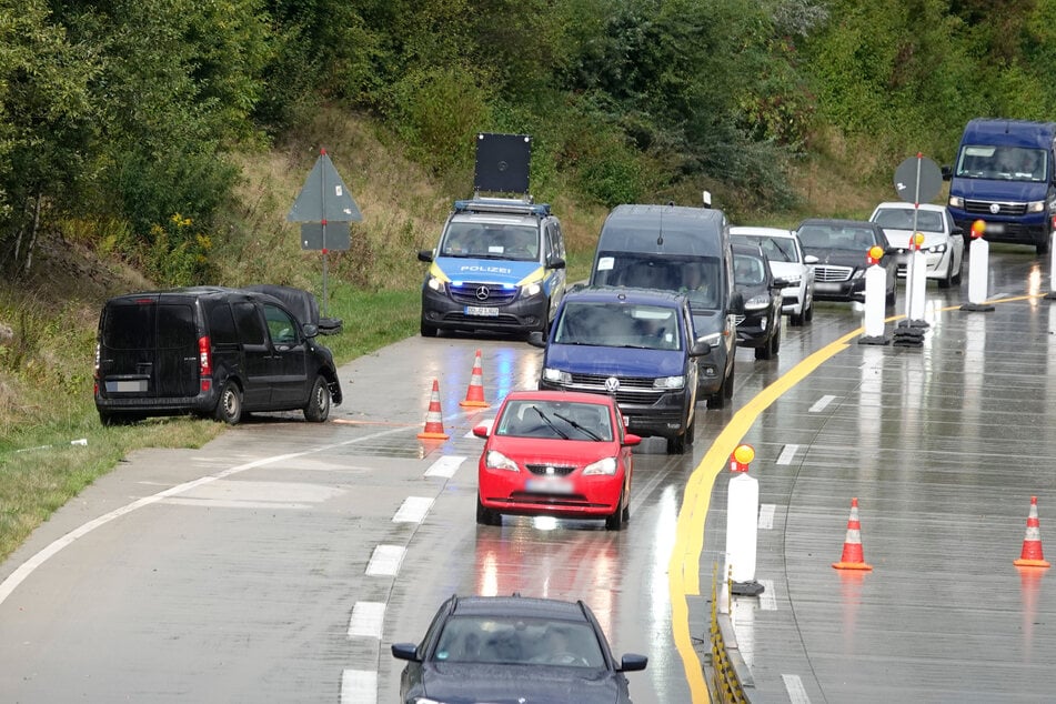 Unfall A72: Stau nach Unfall auf A72 bei Chemnitz