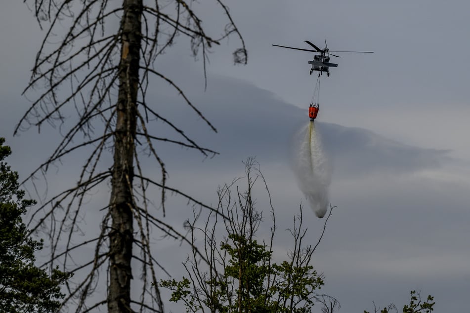 Nach Tagen im Einsatz schrumpft das Brandgebiet im Nationalpark Böhmische Schweiz nahe der Grenze zu Sachsen deutlich.