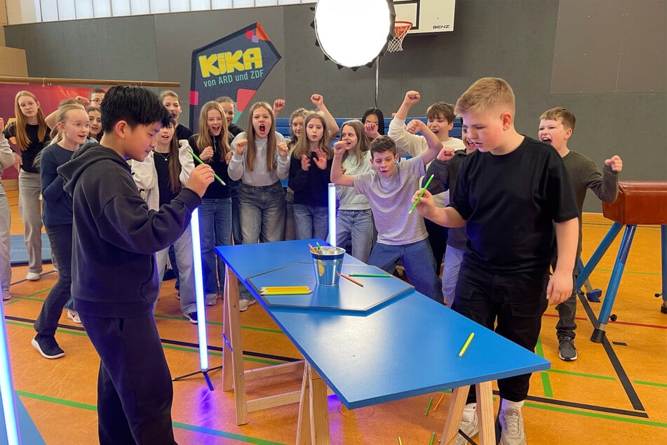 Beim finalen Spiel feuerten alle nochmal ihre Mitschüler an.