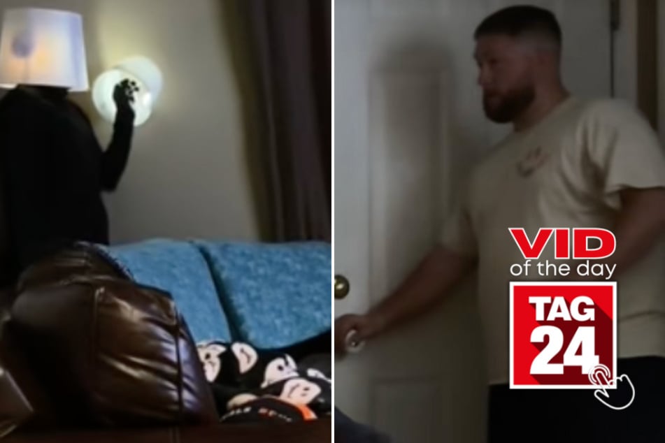 viral videos: Viral Video of the Day for September 23, 2024: Wife disguises herself as lamp to see if husband notices!