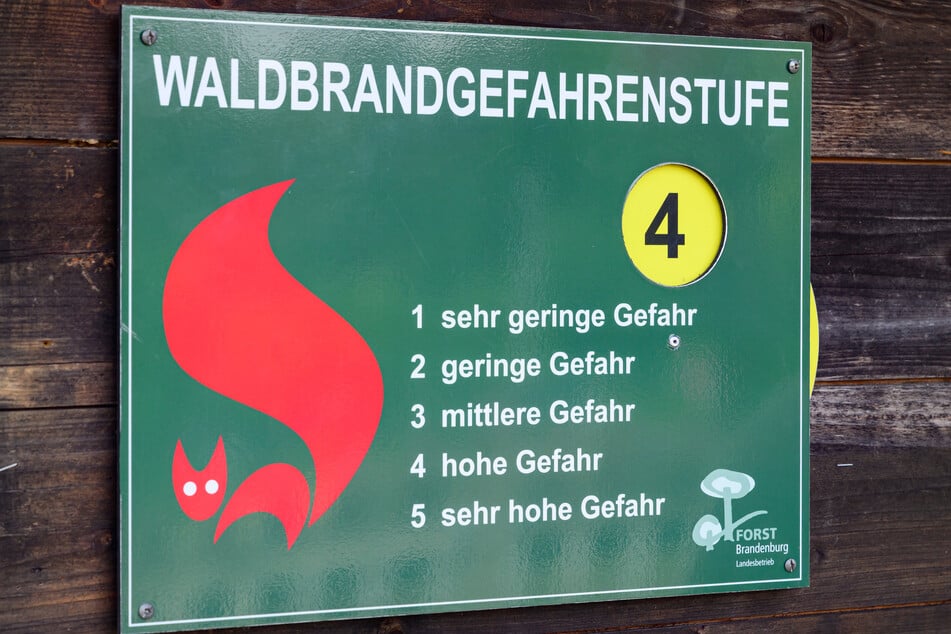 In der Muskauer Heide gilt die zweithöchste Gefahrenstufe 4.