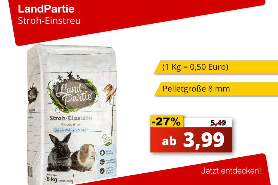LandPartie Stroh-Einstreu je 3,99 Euro (27 Prozent gespart)