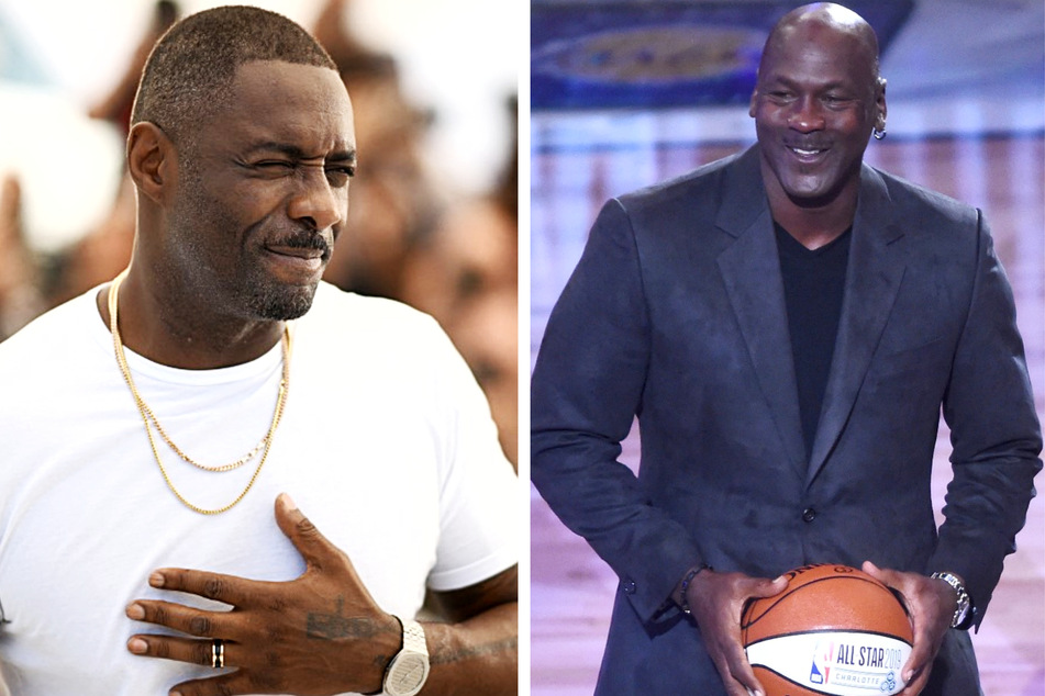 Idris Elba (l.) approached Michael Jordan (r.) about playing him in a biopic, but was turned down.