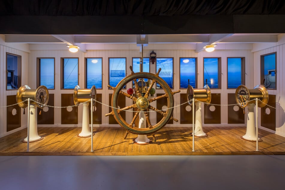 Auch die Brücke als Kommandozentrale ist natürlich Teil der Ausstellung.