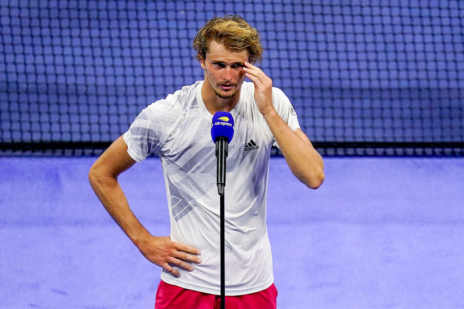 Ein enttäuschter Zverev nach seiner dramatischen Final-Niederlage bei den US Open im September 2020.