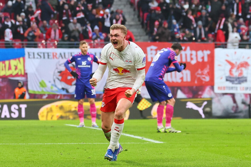 Sichtlich freute sich Conrad Harder über seinen erst zweiten RB-Treffer.