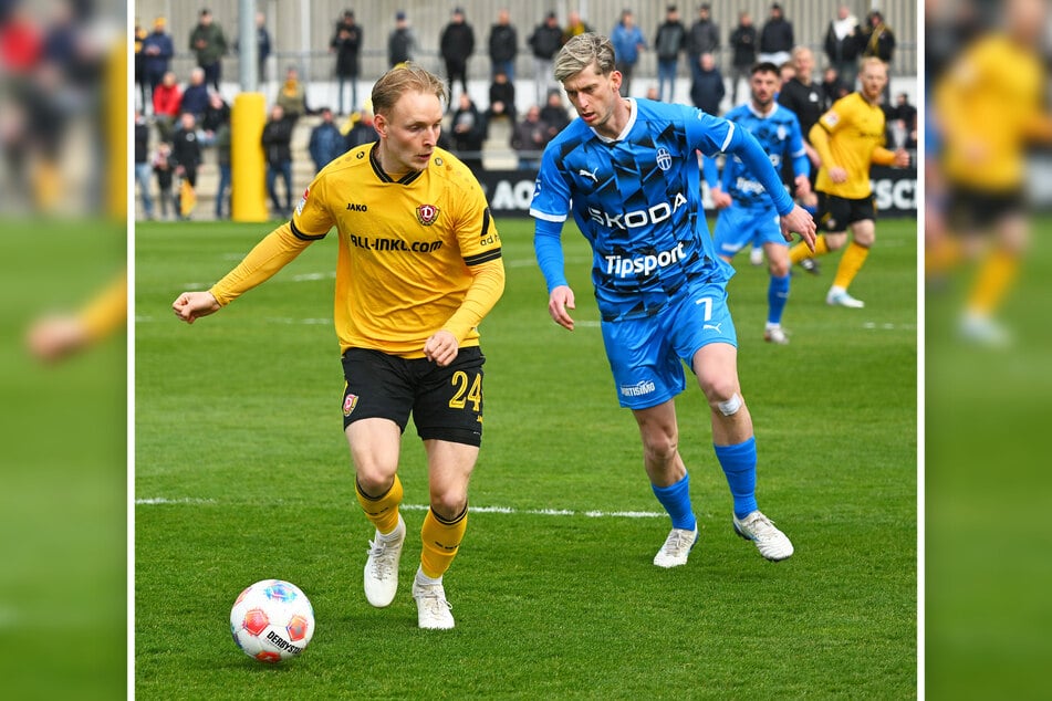 Tony Menzel (21, l.) bekam gegen den tschechischen Erstligisten viele Minuten.
