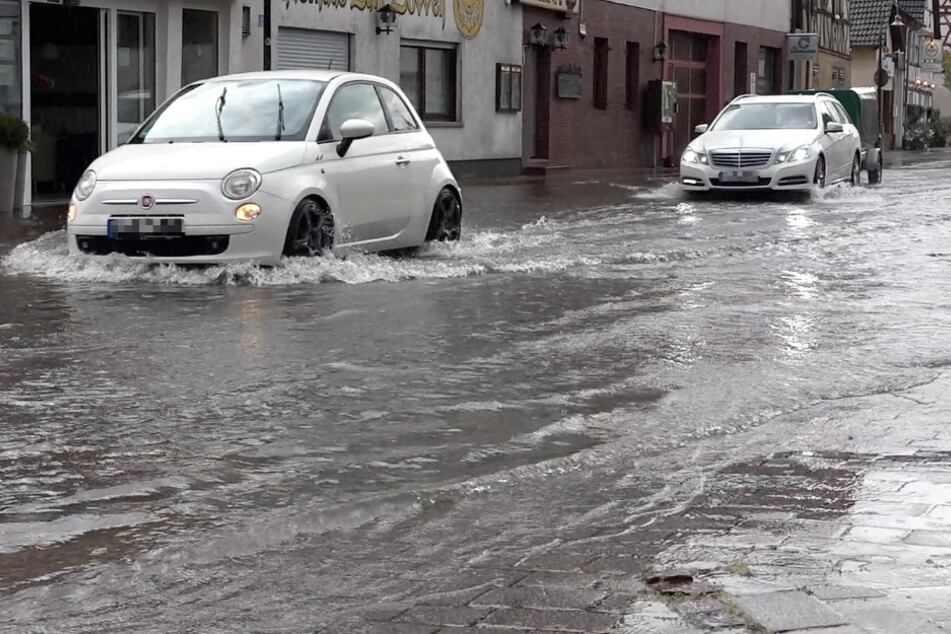 Land unter am Freitag auch im südhessischen Büttelborn.