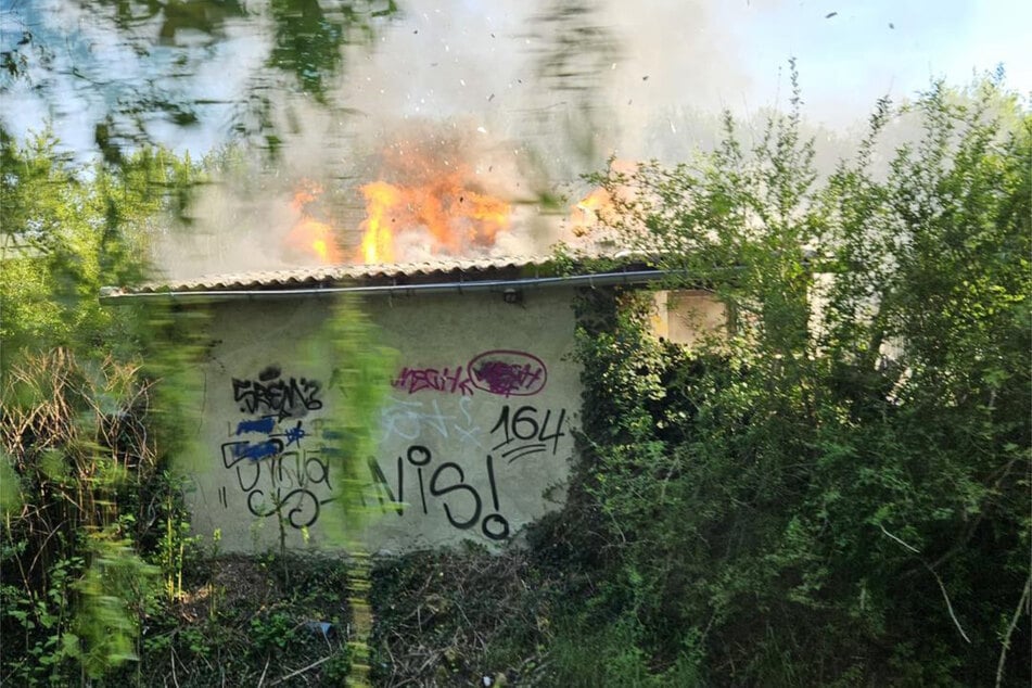 Auf dem Dach wurde ein Kanister gefunden, in dem zuvor Benzin war.