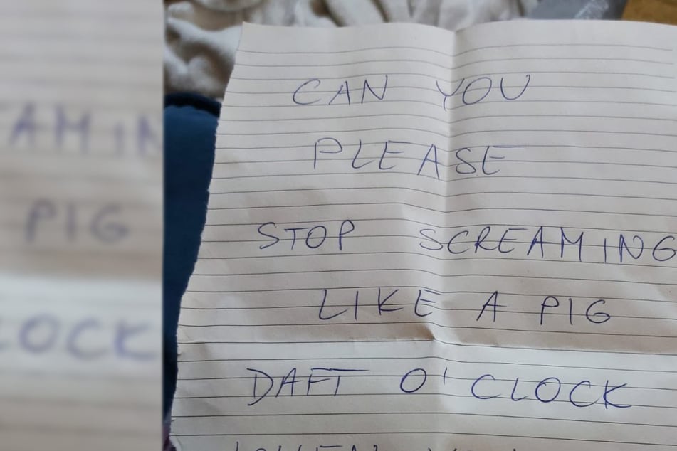 Woman gets furious note complaining about her late-night sex noises