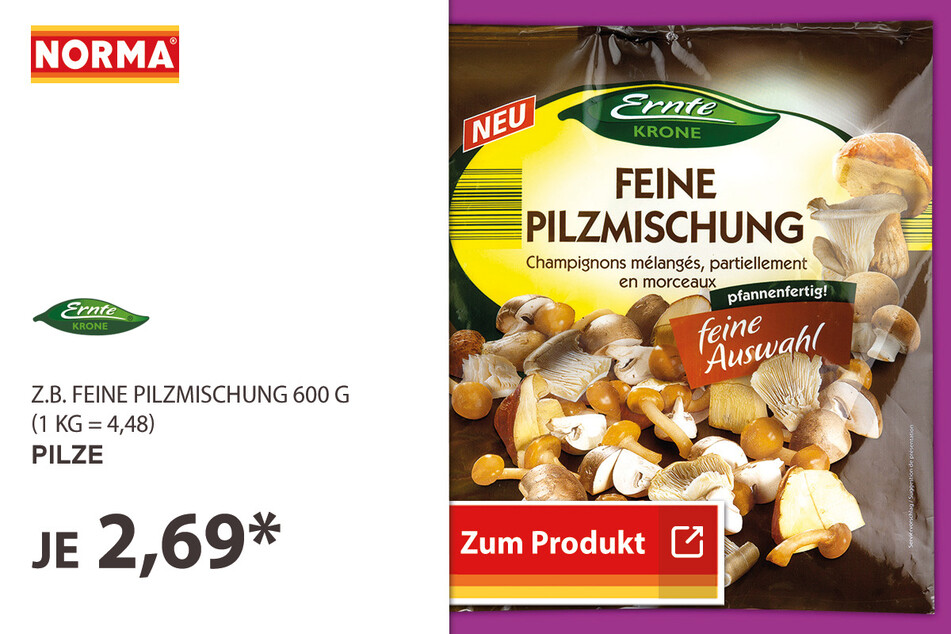 Pilze für 2,69 Euro.