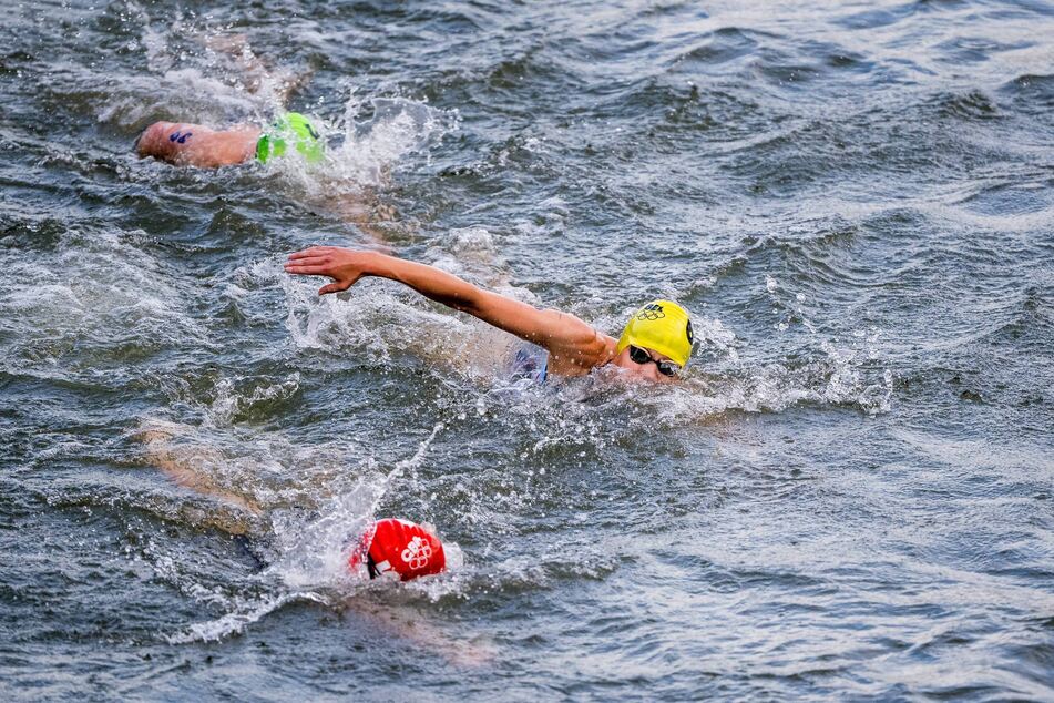 Jolien Vermeylen (30) aus Belgien hat vermutlich noch ein Weilchen Albträume vom Schwimmen in der Seine.