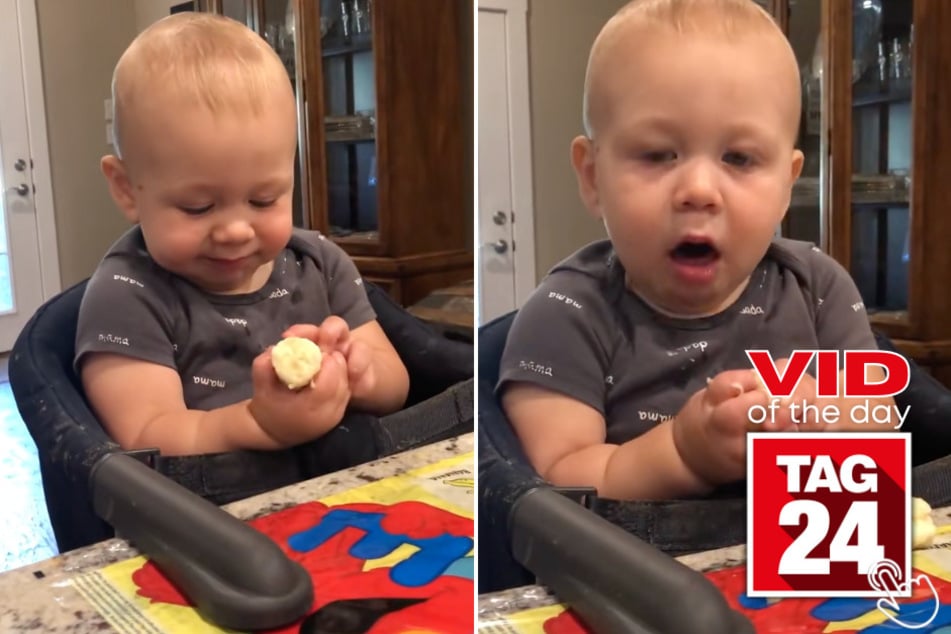 This baby's first-ever banana taste test is equal parts adorable and hilarious!