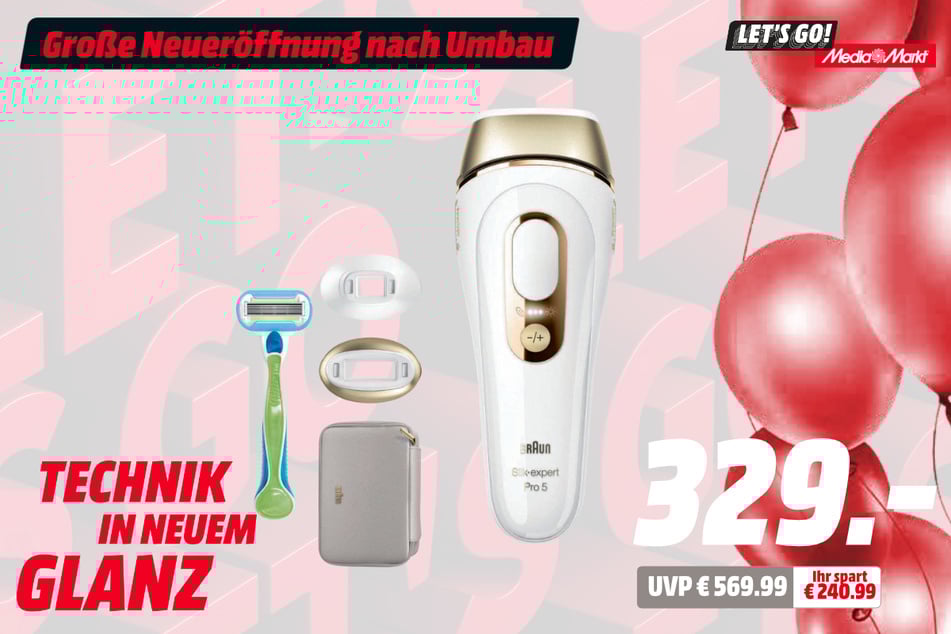 Braun-Haarentferner PL5152 IPL Silk expert Pro 5 für 329 statt 569,99 Euro.