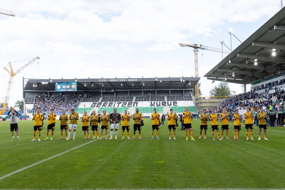 Die Dynamos bedankten sich bei den Fans für die Unterstützung.