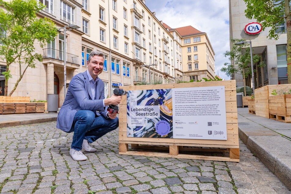 Die neue Fußgängerzone weihte Verkehrsbürgermeister Stephan Kühn (45, Grüne) 2024 ein.