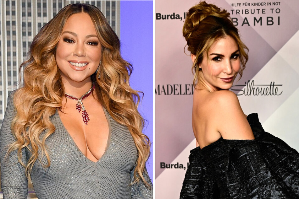 Auf einem Instagram-Bild zeigte sich Sila Sahin-Radlinger (35/r.) plötzlich ganz verändert. Die Schauspielerin wurde prompt mit US-Megastar Mariah Carey (51) verglichen.