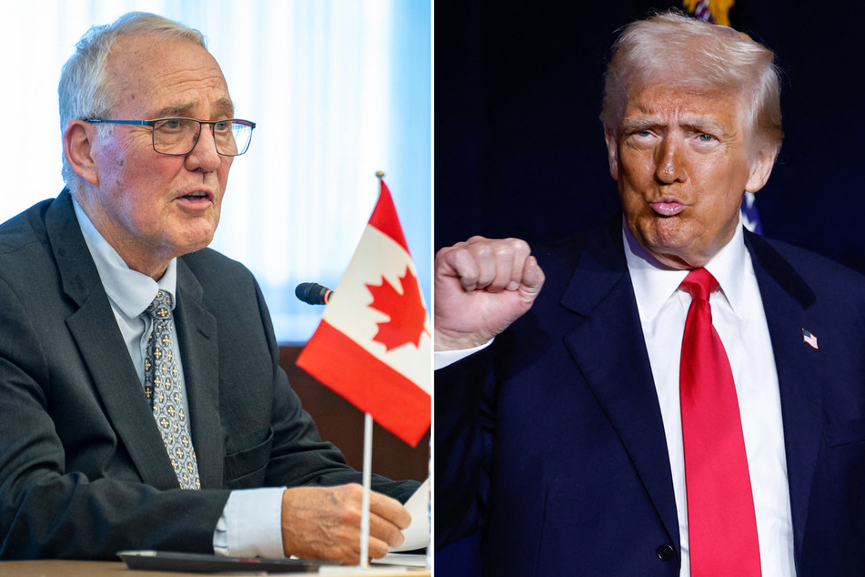 Canada is prepared to join US President Donald Trump's proposed development of an "Iron Dome" missile defense shield, Defense Minister Bill Blair (l.) said Thursday.