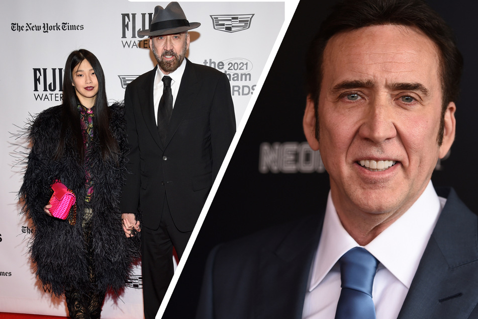 Nicolas Cage (58) mit seiner fünften Frau Riko Shibata (27). Zum ersten Mal seit 14 Jahren war er wieder in einer US-Talkshow zu Gast.