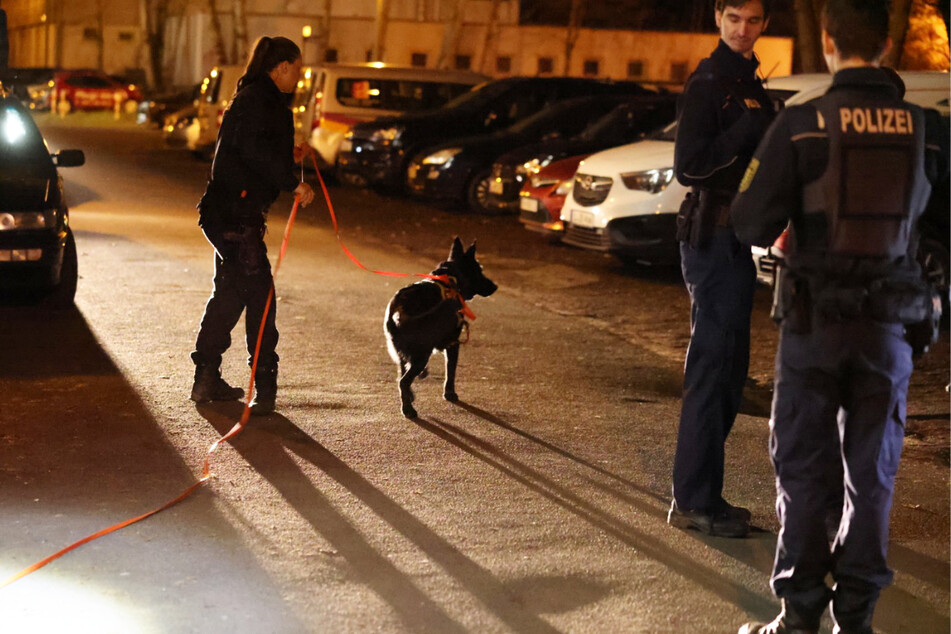 Samt Spürhund suchte die Leipziger Polizei mehr als 24 Stunden nach dem Entführungsopfer.