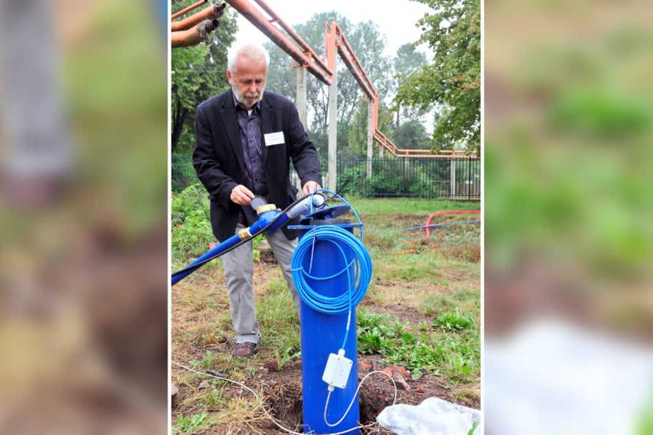 Das Gelände der alten Benzinfabrik in Klaffenbach wurde aufwendig saniert. Hier Projektleiter Norbert Schendzielorz (65) im Jahr 2015.