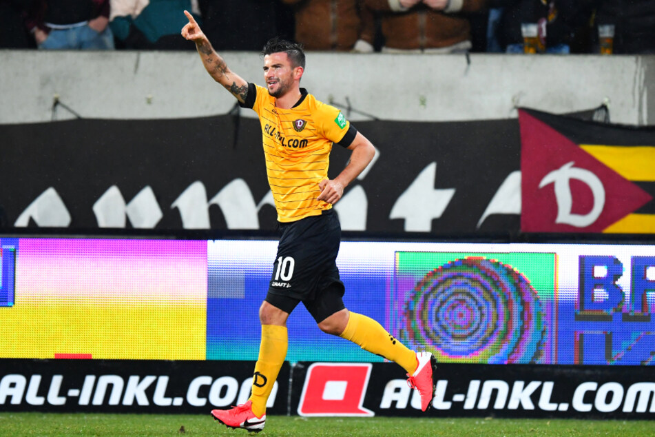 Marco Terrazzino (29) schoss Dynamo Dresden am 29. Januar gegen den KSC zum 1:0-Heimsieg.