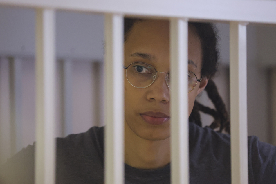 Brittney Griner appeared behind bars in a Russian prison this week.