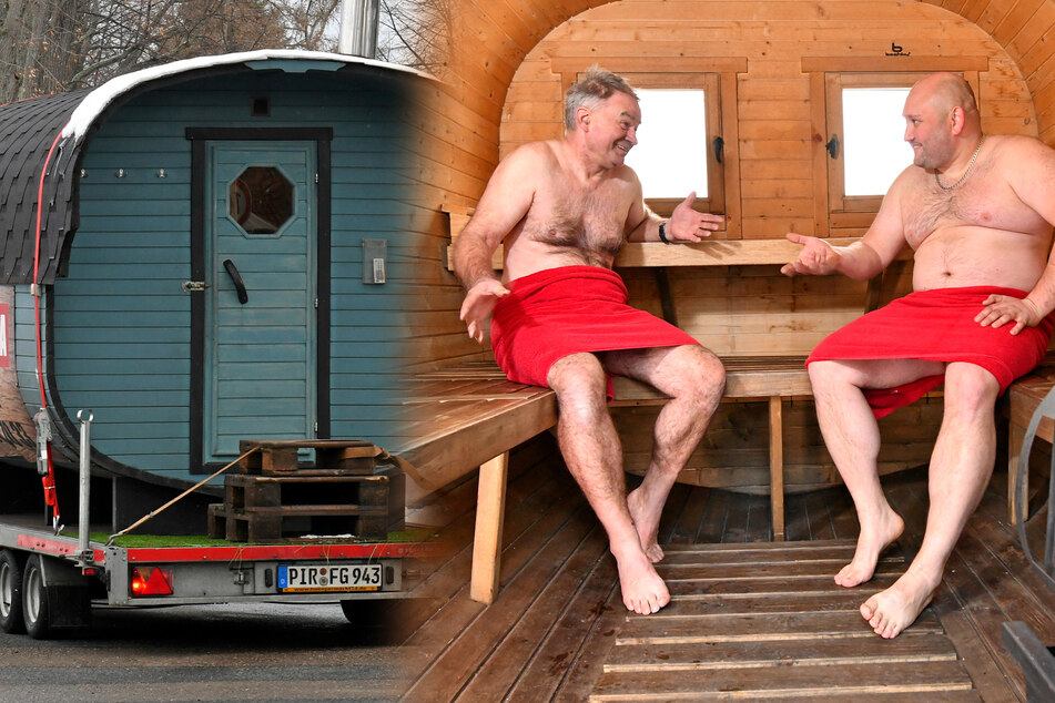 Mobile Sauna auf Rädern bringt Sachsen ins Schwitzen