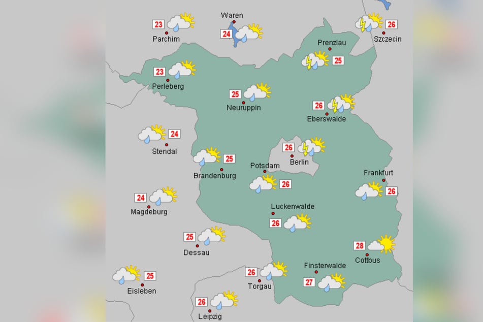 Am Sonntag steigen die Temperaturen zunächst, dann ziehen Gewitter auf.